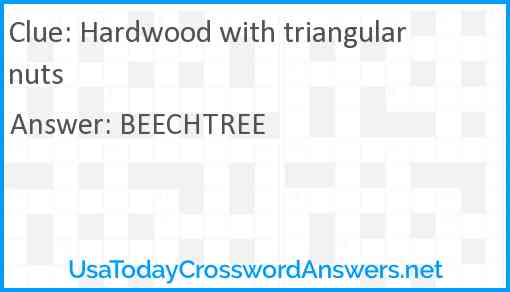 Hardwood with triangular nuts Answer