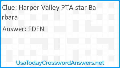 Harper Valley PTA star Barbara Answer