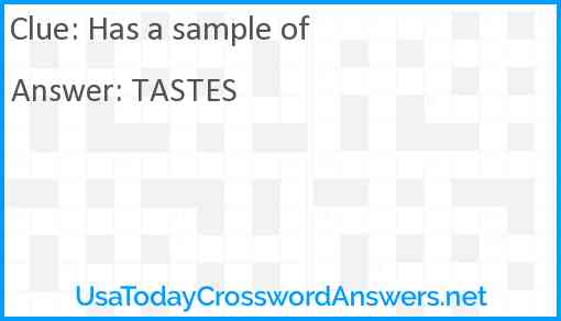 Has a sample of Answer