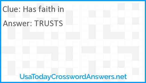 Has faith in Answer
