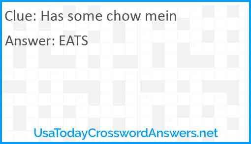 Has some chow mein Answer