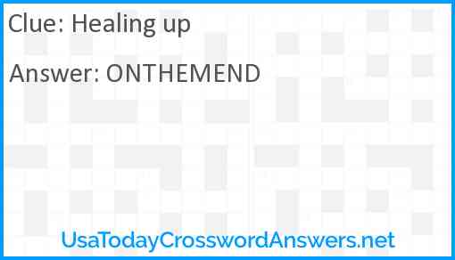 Healing up Answer