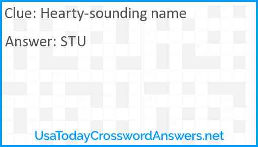 Hearty-sounding name Answer
