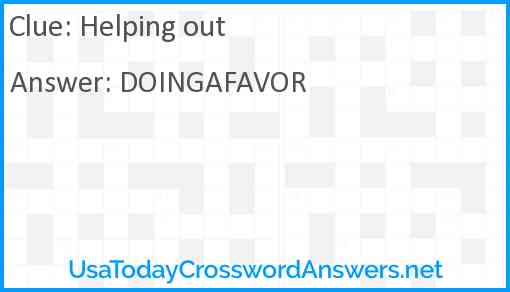 Helping out Answer