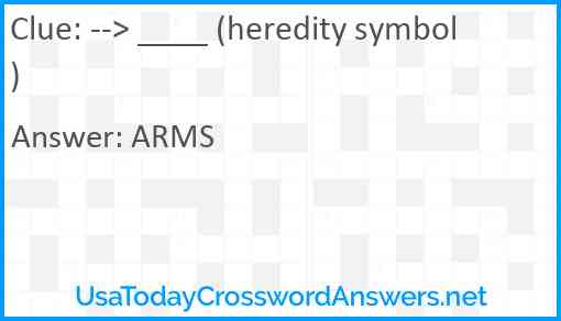 --> ____ (heredity symbol) Answer