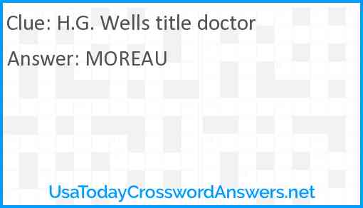 H.G. Wells title doctor Answer