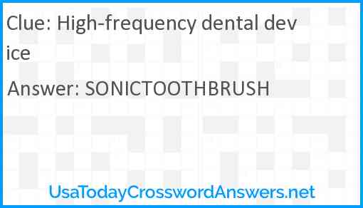 High-frequency dental device Answer