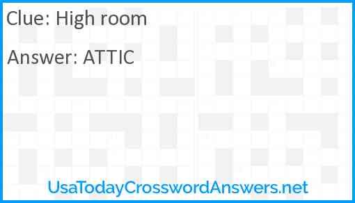 High room Answer