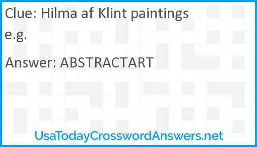 Hilma af Klint paintings e.g. Answer