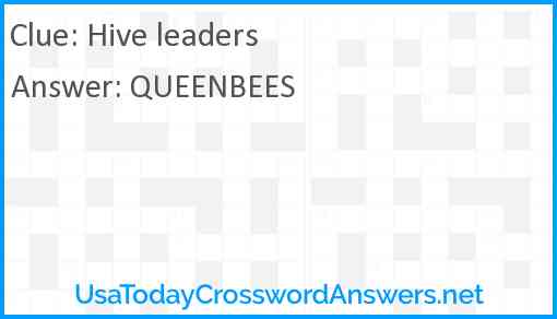 Hive leaders Answer