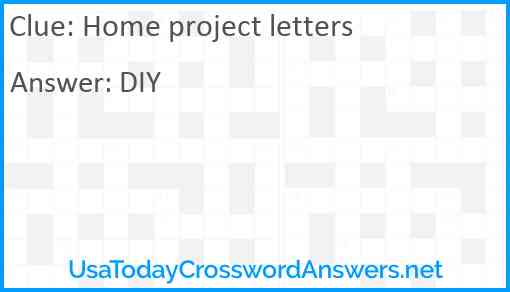 Home project letters Answer