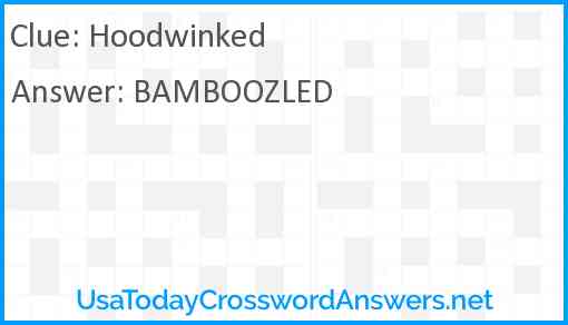 Hoodwinked Answer