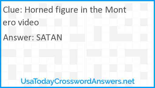 Horned figure in the Montero video Answer