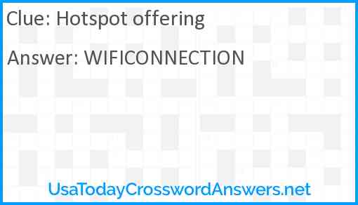 Hotspot offering Answer
