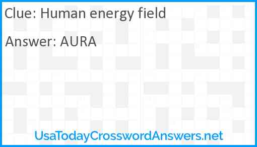 Human energy field Answer