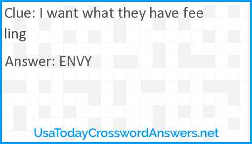 I want what they have feeling Answer