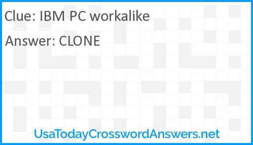 IBM PC workalike Answer