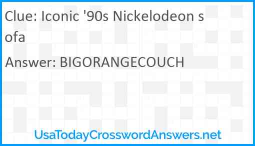 Iconic '90s Nickelodeon sofa Answer