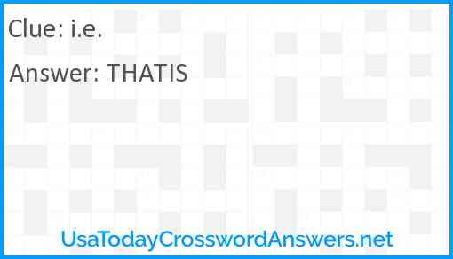 i.e. Answer