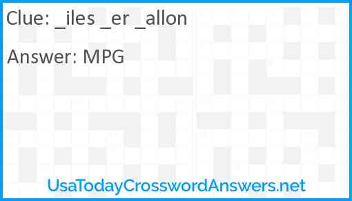 _iles _er _allon Answer