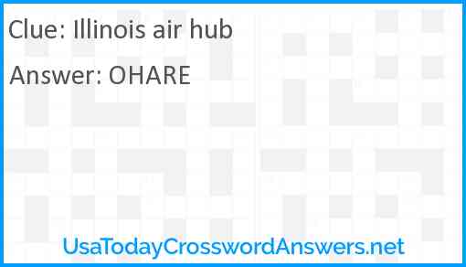 Illinois air hub Answer