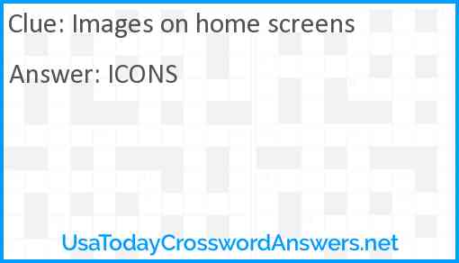 Images on home screens Answer