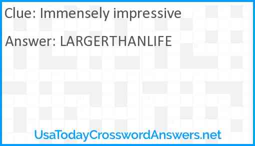 Immensely impressive Answer