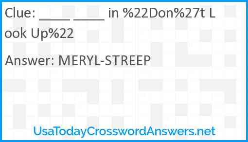 ____ ____ in %22Don%27t Look Up%22 Answer