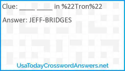 ____ ____ in %22Tron%22 Answer