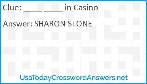 ____ ____ in Casino Answer