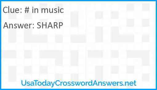 # in music Answer