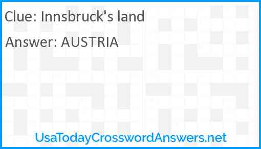 Innsbruck's land Answer