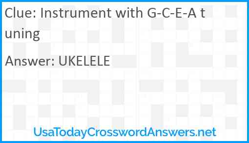 Instrument with G-C-E-A tuning Answer