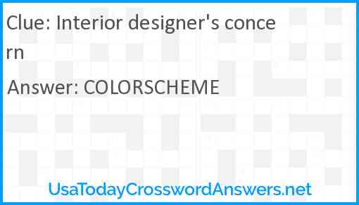 Interior designer's concern Answer