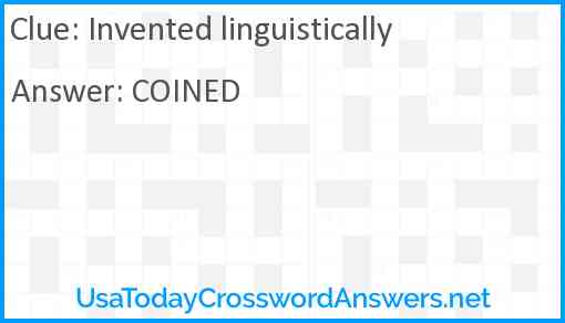 Invented linguistically Answer