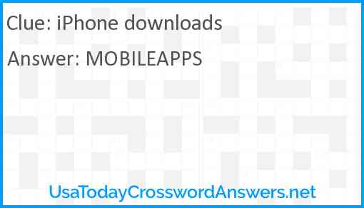 iPhone downloads Answer