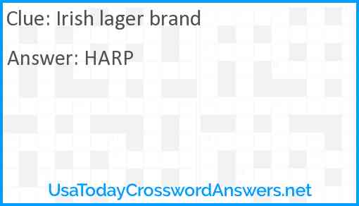 Irish lager brand Answer