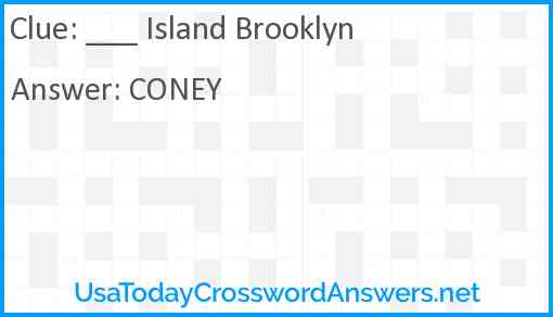 ___ Island Brooklyn Answer