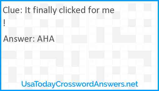 It finally clicked for me! Answer