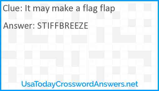 It may make a flag flap Answer