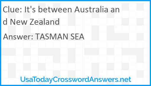 It's between Australia and New Zealand Answer