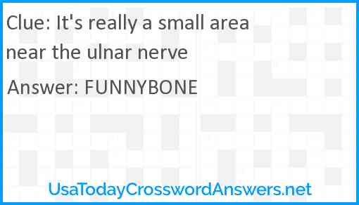 It's really a small area near the ulnar nerve Answer