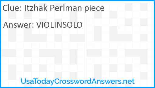 Itzhak Perlman piece Answer