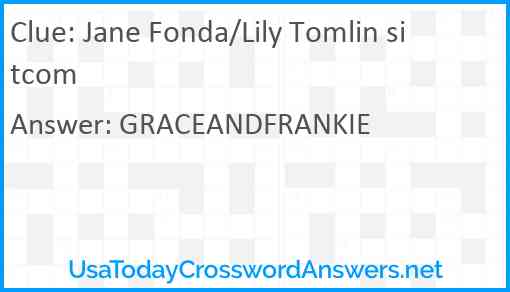 Jane Fonda/Lily Tomlin sitcom Answer