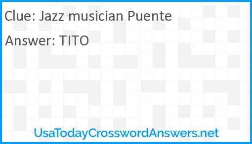 Jazz musician Puente Answer