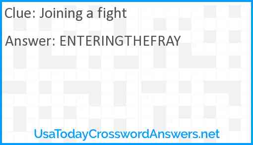 Joining a fight Answer