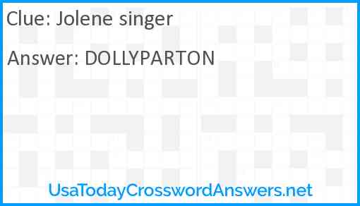 Jolene singer Answer