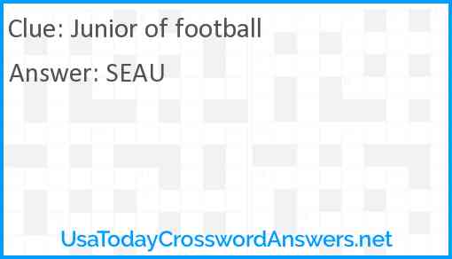 Junior of football Answer