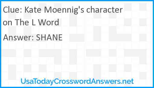 Kate Moennig's character on The L Word Answer