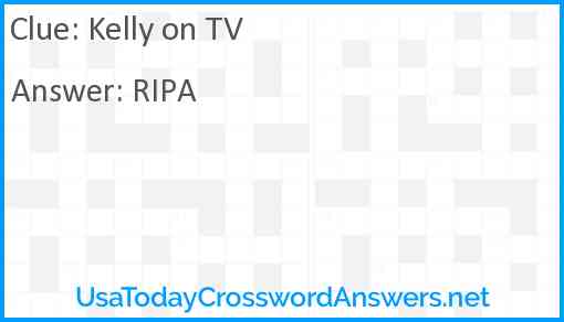 Kelly on TV Answer